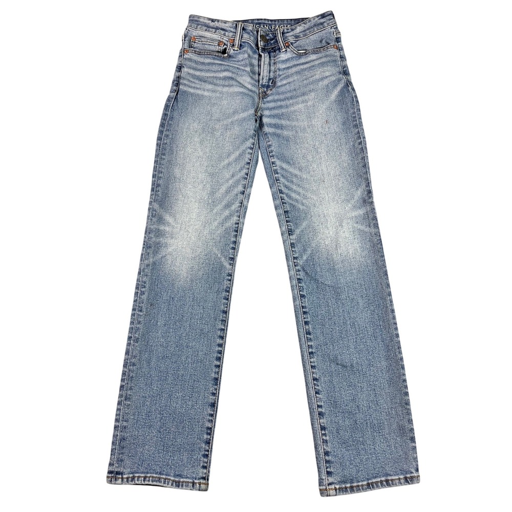 American Eagle Airflex+ Original Straight Jeans Men's 28x28.5* Medium Wash Faded